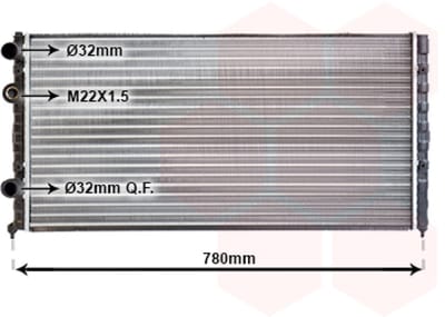 Van Wezel - RADIATOR VOOR VW PASSAT B3 1988-1993 3A0121253C