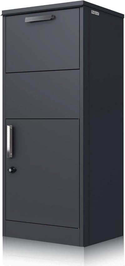 Pakketbrievenbus - Pakketbox brievenbus - Veilig post ontvangen - Geïntegreerde terughaalblokkering - 125 x 57 x 20 cm - Antraciet
