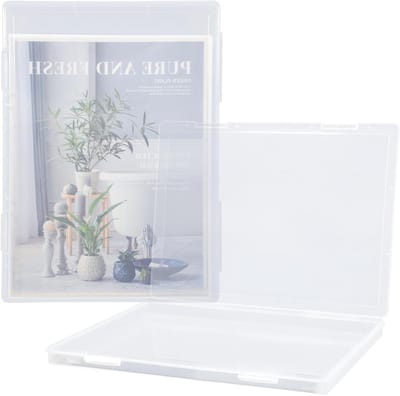 Transparante A4 Opbergdozen voor Documenten - 2 Stuks - Stofdichte Papier- en Fotoboxen, Ideaal voor Archivering en Organisatie van Documenten en Foto's