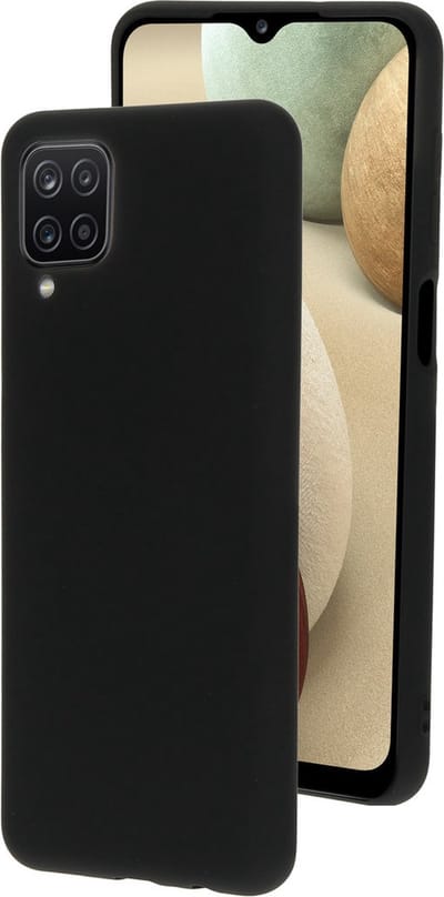Mobiparts hoesje geschikt voor de Samsung Galaxy A12 - Siliconen - Zwart