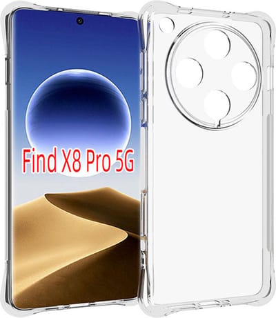 MobyDefend Hoesje - Geschikt voor Oppo Find X8 Pro - Transparante Shockproof TPU Backcover - Verstevigde Hoeken - Volledig Doorzichtig
