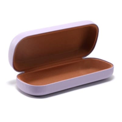 Brillenkoker hard case - Brillendoos - PU-leer - Brillenetui - Brillenhoes - Draagbare bescherming - Uniseks - Geschikt voor brillen, zonnebrillen, leesbrillen - 160 x 64 x 36mm - Paars
