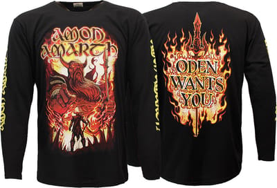 Amon Amarth Oden Wants You Longsleeve T-Shirt - Officiële Merchandise - S