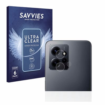Savvies - Screenprotector voor Xiaomi Redmi Note 12 4G (ALLEEN Camera Lens) - Folie Beschermfolie transparant 6 Stuks