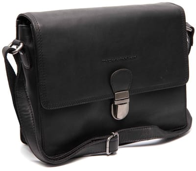 The Chesterfield Brand Lunor Waxed Pull Up Schoudertas - Zwart