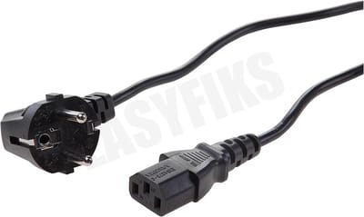 Easyfiks Netvoedingskabel Voedingskabel C13, 230V, 10 Amp 2.5 Meter, 3x0.75mm2 BME717