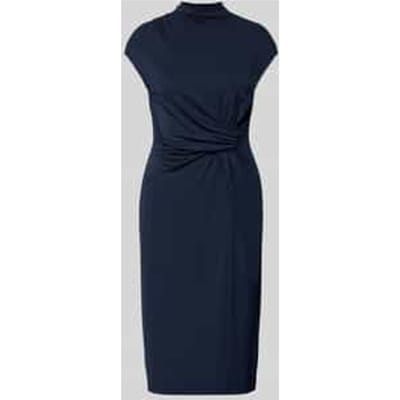Nauwsluitende businessjurk met mock neck model 'BERTUNO'