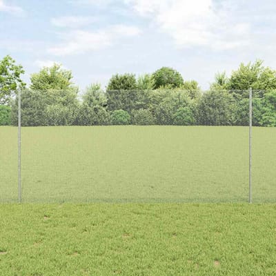 vidaXL - zeshoekig - gaasgek - met - palen - 25 - x - 1,2 - m - Gegalvaniseerd - staal