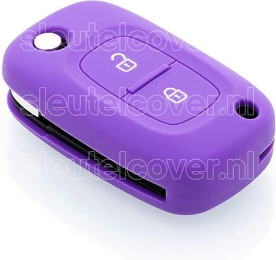 Autosleutel Hoesje geschikt voor Mercedes - SleutelCover - Silicone Autosleutel Cover - Sleutelhoesje Paars