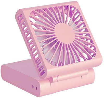 Kleine ventilator op batterijen, handventilator, bureauventilator, oplaadbare persoonlijke handventilator (USB)