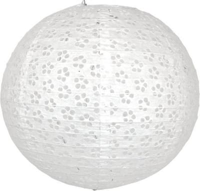 5 x Eyelet lampion wit 45 cm
