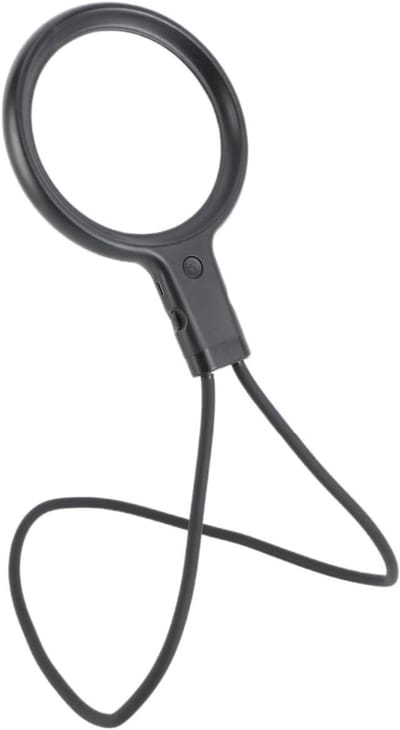 JGS Premium - Handsfree vergrootglas met licht en flexibele zwanenhals voor lezen en werken - Ideaal voor senioren - Vergroting 5x 15x - Geschikt voor dichtbij lezen