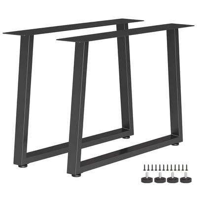 HOMCOM - Tafel met poten - Staal - 60 x 10 x 43 cm - Zwart