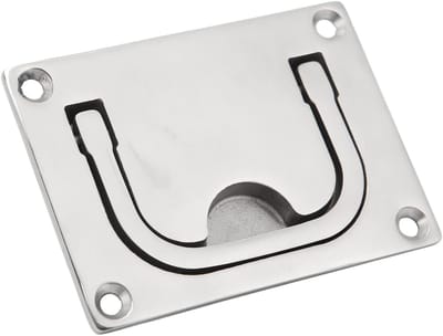 Vierkante RVS Deck Hatch met Verzinkte Handgreep - Robuuste Bootlift Trekhendel voor Scheepsdeuren en Hatches, Ideaal voor Maritiem Gebruik en Onderhoud