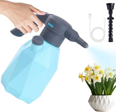 Elektrische spuitfles - Draagbare sproeier - Planten verzorgen - Automatisch spuiten - 2 liter capaciteit - Wit