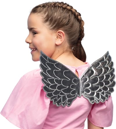 Boland - Vleugels engel Aurora zilver Zilver - Kinderen en volwassenen - Vrouwen - Engel - Fantasy - Feeën - Festival - Carnaval - Kinderfeestje - Themafeest