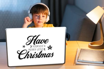 Laptop sticker - 15.6 inch - Kerst - Spreuken - Have yourself a merry little Christmas - Quotes - 36x27,5cm - Laptopstickers - Laptop skin - Cover