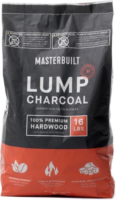 Masterbuilt Lump Houtskool 7,25 kg – 100% Hardhout Houtskool voor Kamado, Smoker en Houtskool BBQ