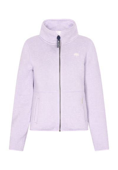 Schmuddelwedda Gebreide fleece jas Dames Grijsviolet gemêleerd