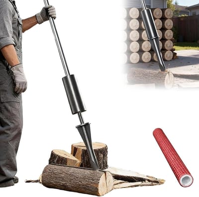 Handmatige Houtsplijter - Brandhout Kloof - Brandhout Maken - Contragewicht Stabiliteit - 121 cm Lengte - Metaal