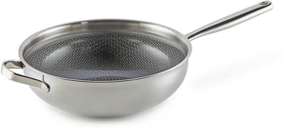 Habonne hybrid RVS triply Wokpan PFAS vrij - 28cm