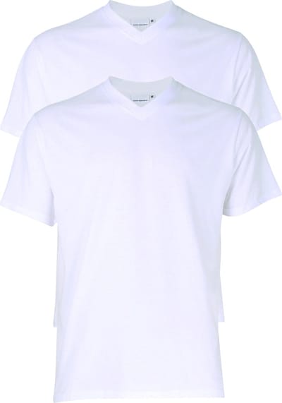 Götzburg T-shirt V-hals - 2 Pack 1 White - maat 3XL (3XL) - Heren Volwassenen - 100% katoen- 741275-8709-1-3XL