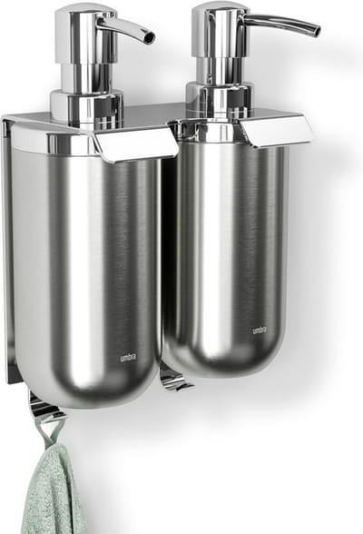 UMBRA  RVS zeepdispenser   - Zilver - Dubbele zeeppomp