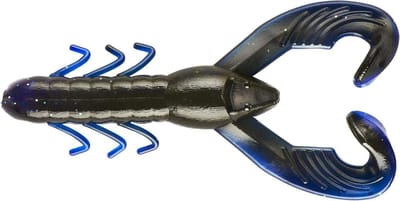 Kunstaas - Zacht plastic - Vissen - Hyper action klauwen - One size - Zwart Blauw Schaduw