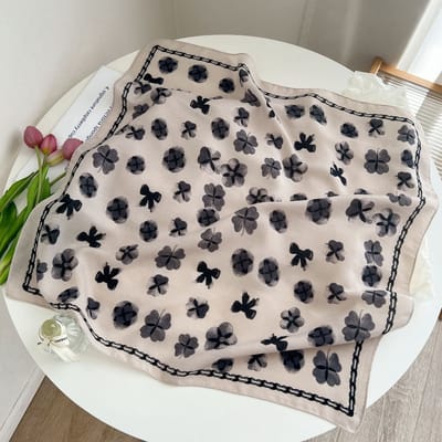 Zijden sjaal-stijl zijden sjaal voor dames - Kleurblokkenprint - Fris en delicaat - Decoratieve shawl over shirts-SJ0244 Benut je gevoel voor mode optimaal!