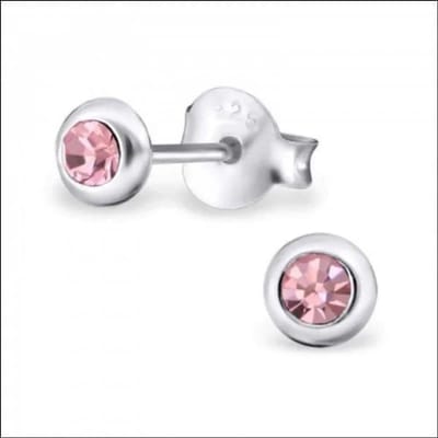 Aramat Jewels | Oorbellen | Lichtroze Kristallen Oorbellen meisje | | | | | | | Verkleurd niet