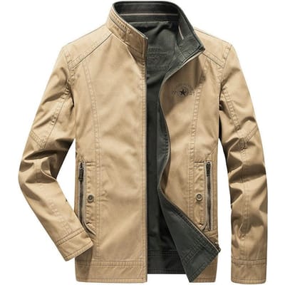 Lente Nieuwe Herenmode Casual Grote Maat Opstaande Kraag Jas Heren Dubbelzijdige Jas 4XL