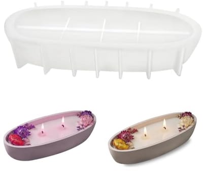Siliconen Mallen Groot - Ovaal - Scheepsvorm - Perfect voor DIY Kaarsenhouder - ShopVlot