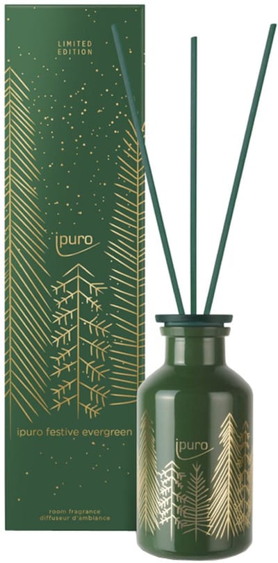 Ipuro Limited Edition Geurdiffuser Festive Evergreen 240 ml - Geurstokjes