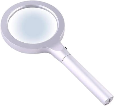 Hobby Loep - Leeshulpmiddel Glas - Gedetailleerd Werk - Aluminium Frame - 90 mm Lens - Zilverkleurig