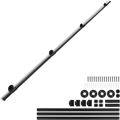 Trapleuning Metaal - Wandleuning Trap - Veilige Trappen - Roestbestendig Gepolijst - 300 cm - Zwart