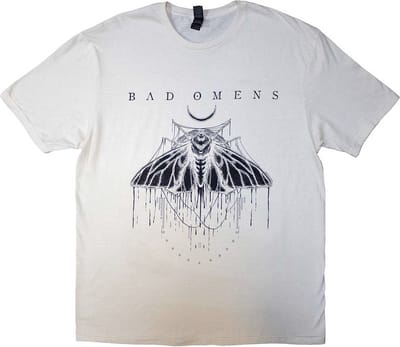 Bad Omens - Moth Heren T-shirt - M - Wit