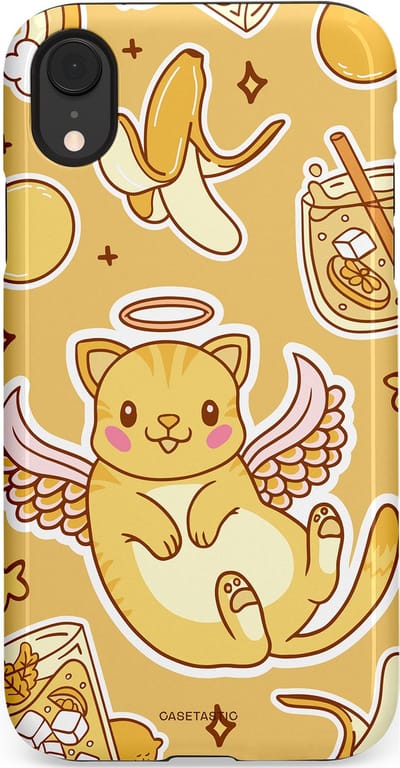 Casetastic Hoesje Geschikt voor Apple iPhone Xr - Stijlvolle Beschermende Duo-layer Case - Poezenvleugels