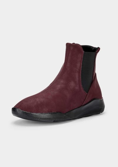 Enkellaarsjes met rits - bordeaux - Gr. 36 van Goldner Fashion