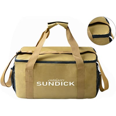 Sac de Rangement pour Ustensiles de Cuisine de Camping Imperméable Sac à Main de Rangement pour Vaisselle de Voyage en Plein Air Sac Isotherme de Camping M jaune