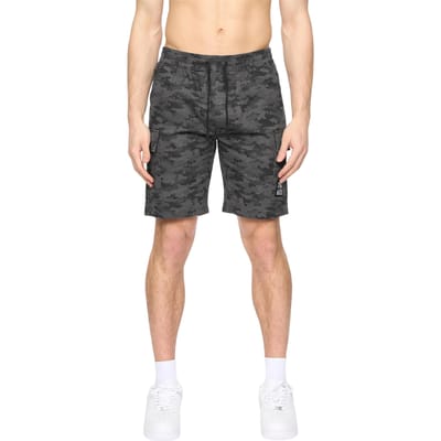 Crosshatch Heren Janscore Elastische Taille Cargo Korte Broek (Donkergrijs)