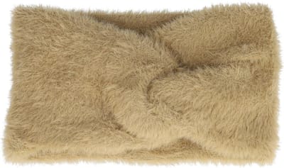 Haarsoires Haarband Twist 10cm – Effen Kleur – Gebreide Stof – Beige bruin - Zachte Knoop Hoofdband - Haaraccessoire voor Dames & Meisjes