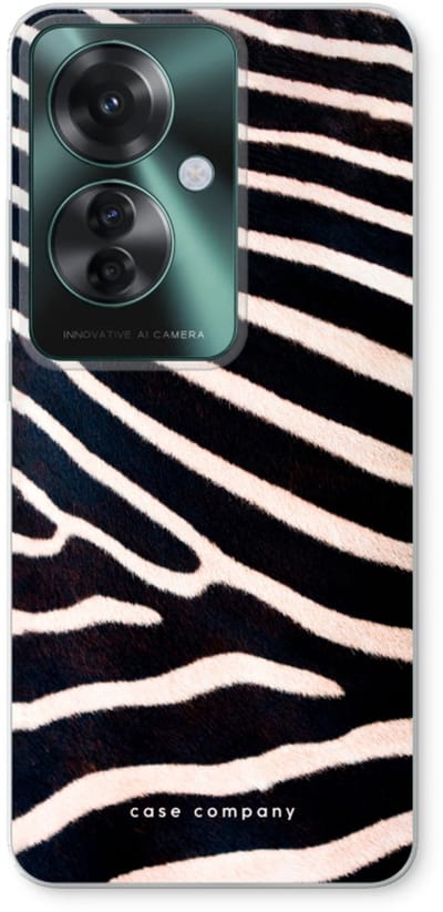 Case Company® - Hoesje geschikt voor Oppo Reno 11 F hoesje - Zebra - Soft Cover Telefoonhoesje - Bescherming aan alle Kanten en Schermrand