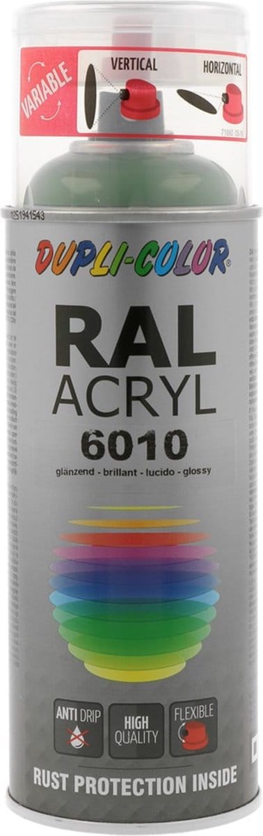 Motip Dupli-Color Spuitbus Acryl Hoogglans - RAL 6010 Grasgroen