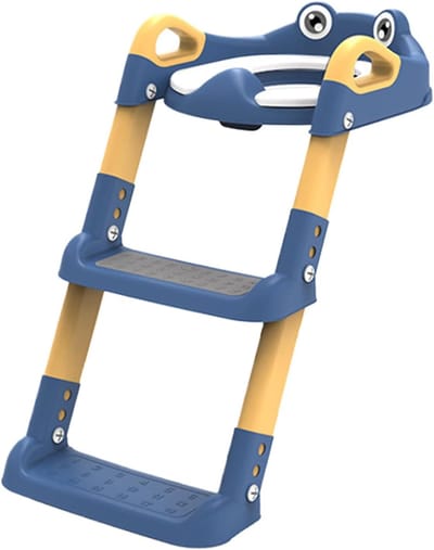 Kinder Potty Trainer - Zindelijkheidstrainer Zitting - Zelfstandig Zitten - Verstelbare Hoogte - 53 x 33 x 35 cm - Blauw