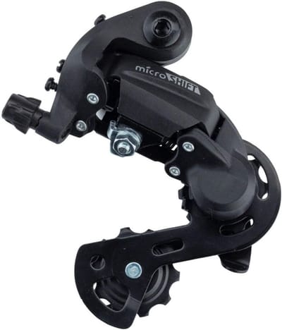 Achterderailleur Fiets - Versnellingsmechanisme - Fietsen Onderhoud - 6 of 7 Versnellingen - Lange Kooi - Zwart