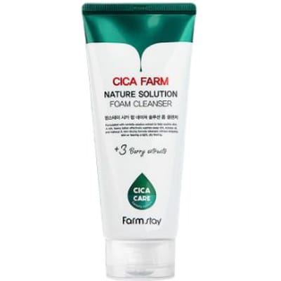 Farmstay Cica Farm Nature Solution Nettoyant Moussant Apaisant & Nettoyage Profond des Pores 180ml