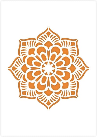 QBIX Mandala Sjabloon A5 Formaat Kunststof - Uitsnede diameter 12,5cm