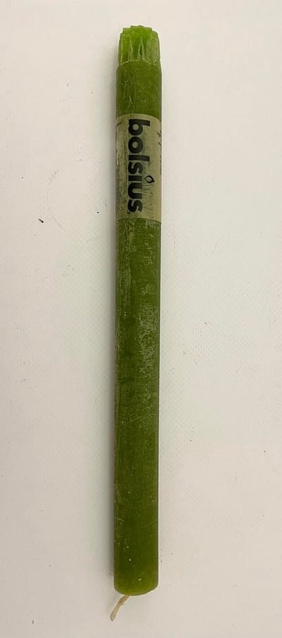bolsius tafelkaars 270/23 rustiek olijfgroen