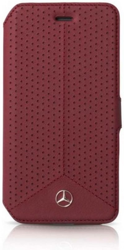 Mercedes-Benz Leather Pure Line Perforated Book Case - Geschikt voor Apple iPhone 6/6S Plus (5.5") - Rood
