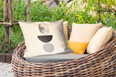 Buitenkussens - Beige - Japandi - Wabi sabi - 60x40 cm - Weerbestendig